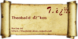 Theobald Ákos névjegykártya